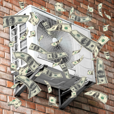 money over a mini split condenser