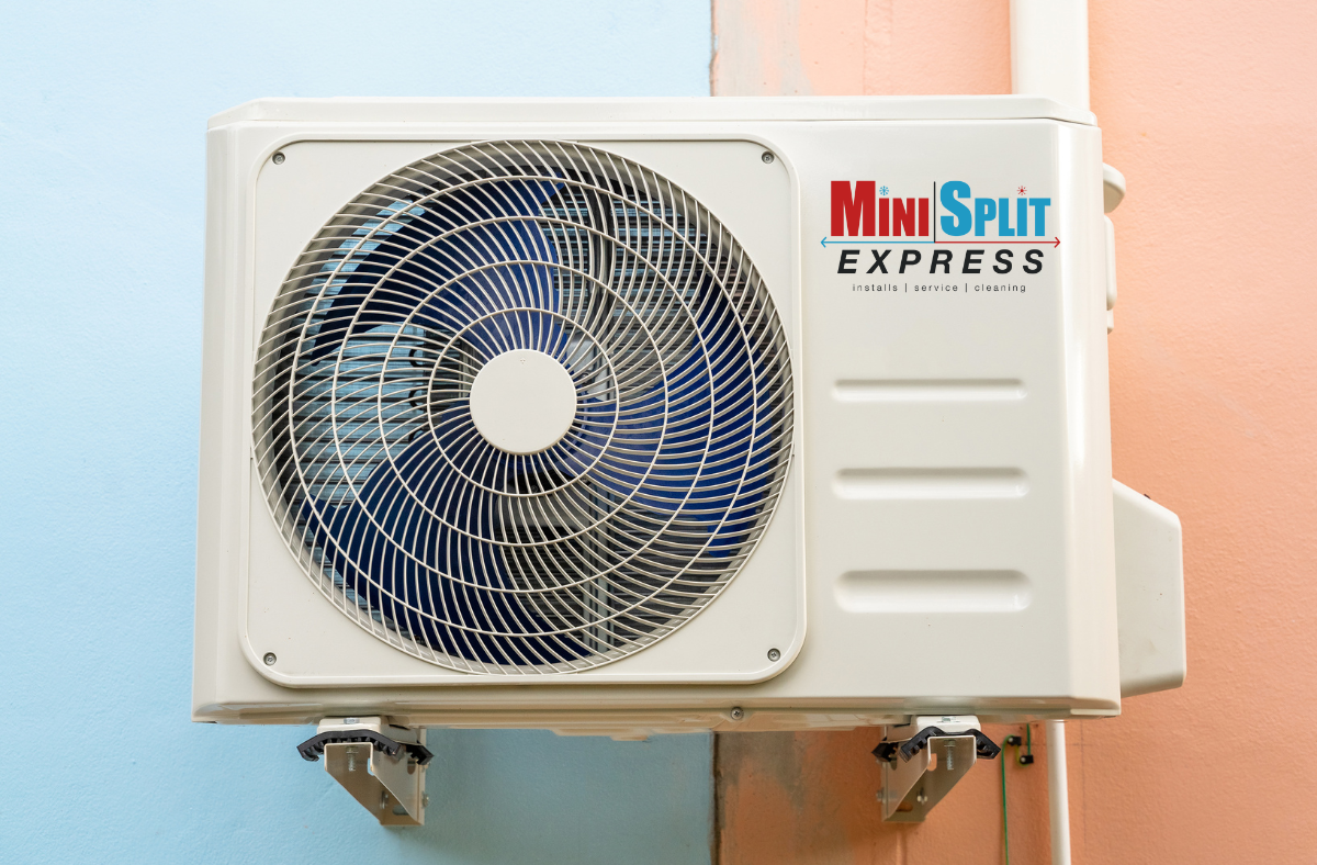 Mini Split Express mounted condenser.